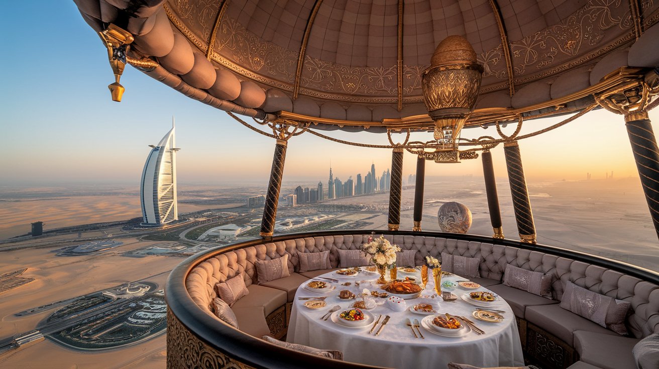 Luxuriöser Ballonflug mit Michelin-Frühstück in Dubai